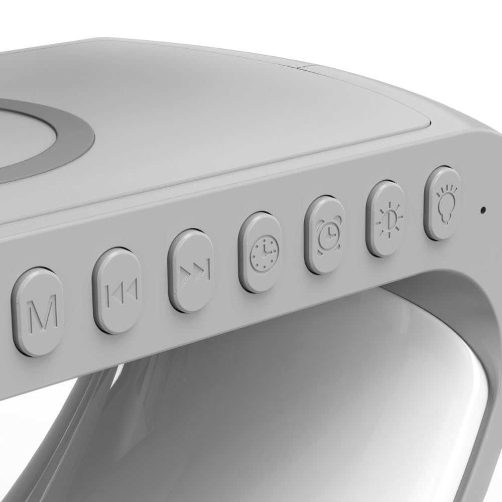 New Intelligent G Shaped LED Lamp Bluetooth Speake Wireless Charger Atmosphere Lamp App Control For Bedroom Home Decor - Inas