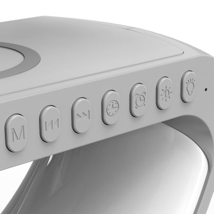 New Intelligent G Shaped LED Lamp Bluetooth Speake Wireless Charger Atmosphere Lamp App Control For Bedroom Home Decor - Inas