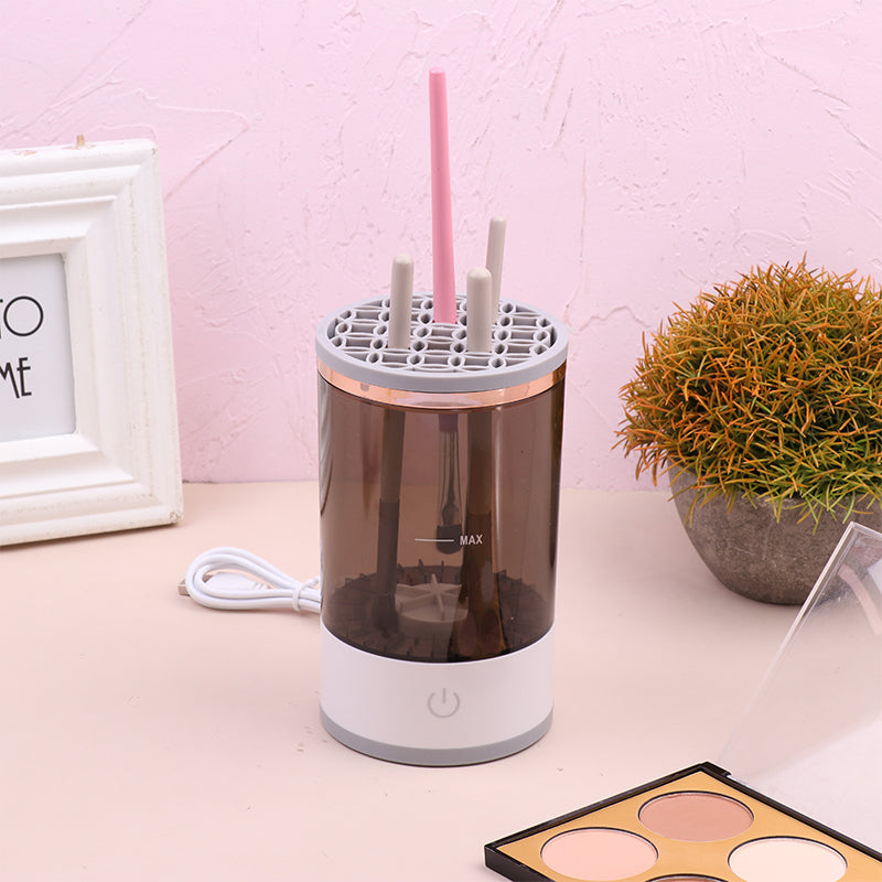 Women Eye Shadow Brush Cleaning Tool Portable Electric Makeup Brush Cleaner Machine With USB Charging Automatic Cosmetic Brush - Inas