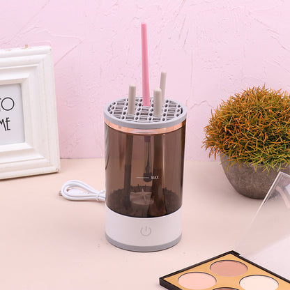 Women Eye Shadow Brush Cleaning Tool Portable Electric Makeup Brush Cleaner Machine With USB Charging Automatic Cosmetic Brush - Inas