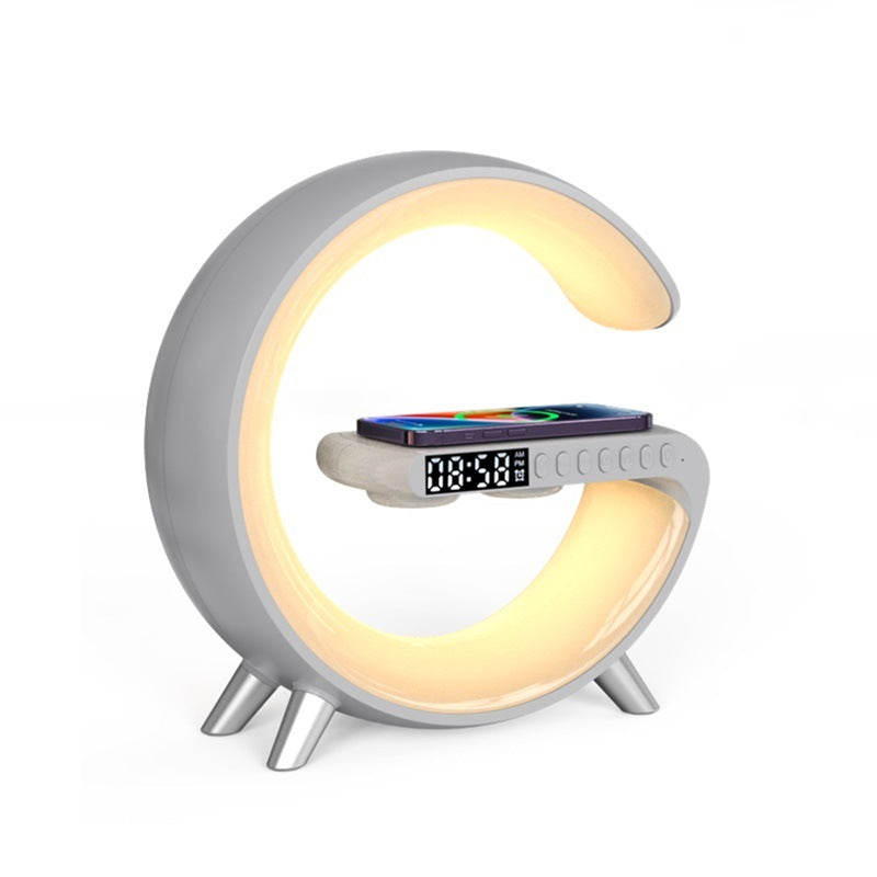 New Intelligent G Shaped LED Lamp Bluetooth Speake Wireless Charger Atmosphere Lamp App Control For Bedroom Home Decor - Inas