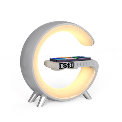 New Intelligent G Shaped LED Lamp Bluetooth Speake Wireless Charger Atmosphere Lamp App Control For Bedroom Home Decor - Inas