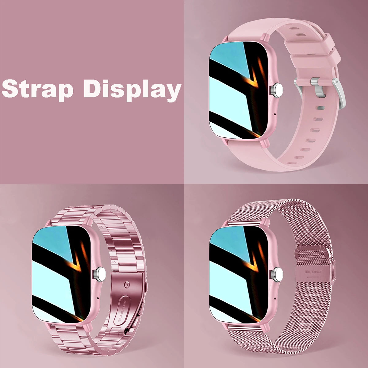 Square Smart Watch Women Men Smartwatch Touch Dial Call Music Smartclock For Android IOS Fitness Tracker Sport Smart-watch - Inas