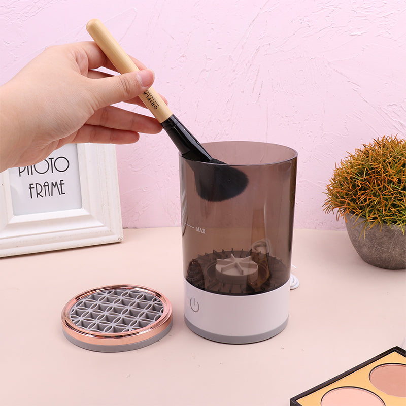 Women Eye Shadow Brush Cleaning Tool Portable Electric Makeup Brush Cleaner Machine With USB Charging Automatic Cosmetic Brush - Inas